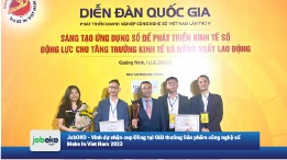 JobOKO - Được vinh danh Cup Đồng tại Giải thưởng Sản phẩm công nghệ số Make In Viet Nam 2023