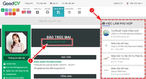 Su dung tinh nang xem goi y tim viec lam phu hop tren Joboko\