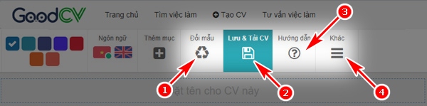 Cap nhat thong tin tren CV theo mau co san