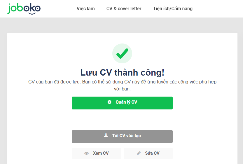 Tạo CV trên máy tính