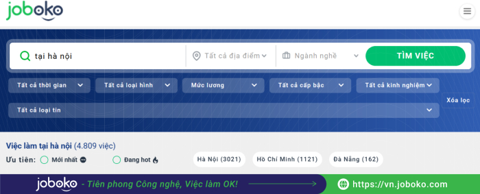 tim viec lam gap tai Ha Noi moi nhat