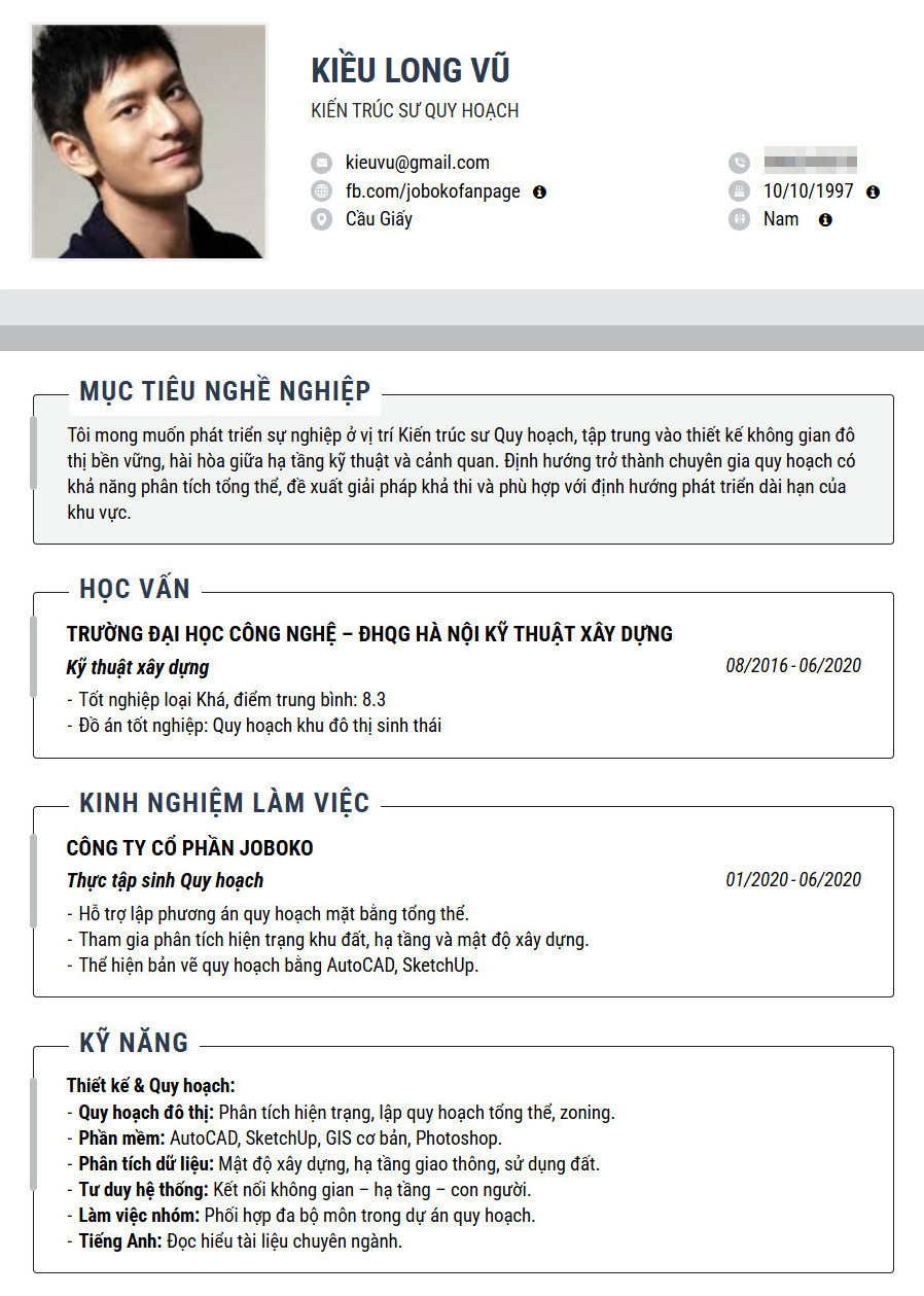 Cach viet cv xin viec kien truc su