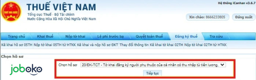 dang ky nguoi phu thuoc giam tru gia canh