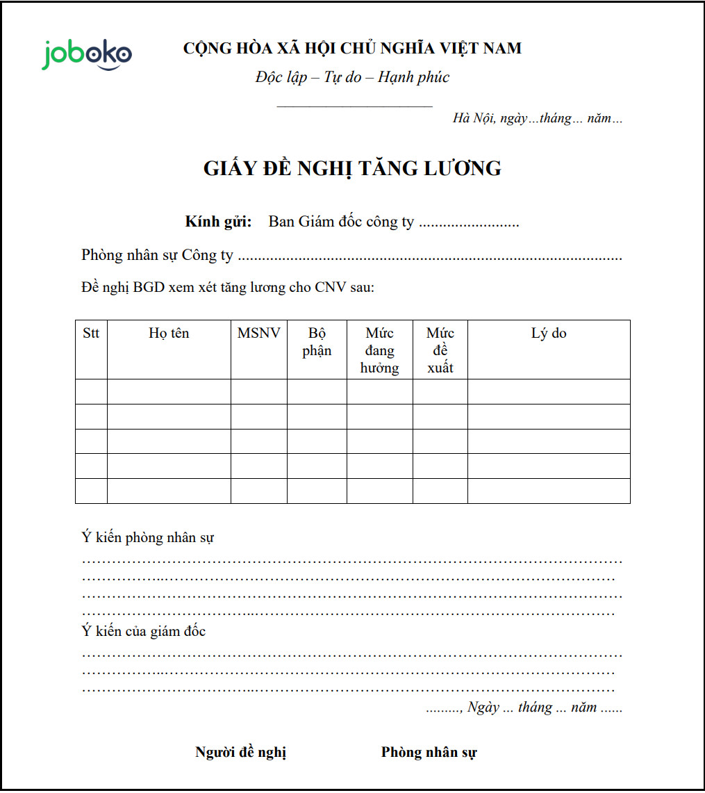 don xin tang luong tap the