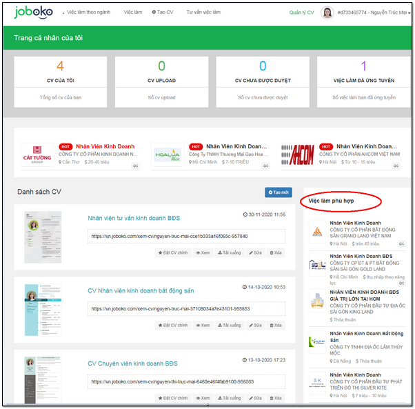 Meo tim viec lam phu hop voi CV cua minh