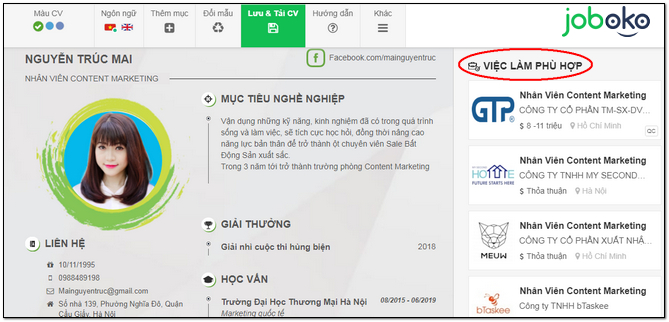 Meo tim viec lam phu hop voi CV cua minh