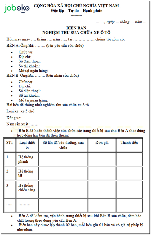 tuyen tap cac mau bien ban nghiem thu 2020 chuan hien nay
