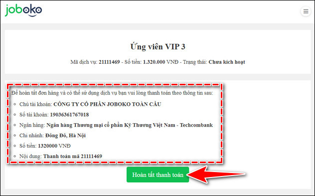 cach nang cap tai khoan ung vien joboko 6