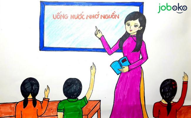 tranh ve co giao va hoc sinh 3