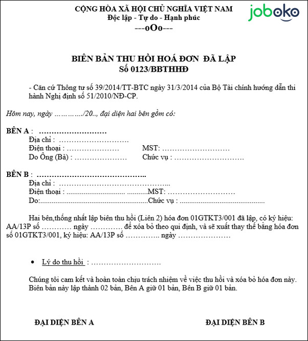bien ban thu hoi hoa don 2