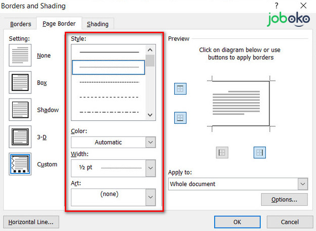 cach tao duong vien trong word 7