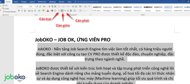 huong dan cach can le trong word 3
